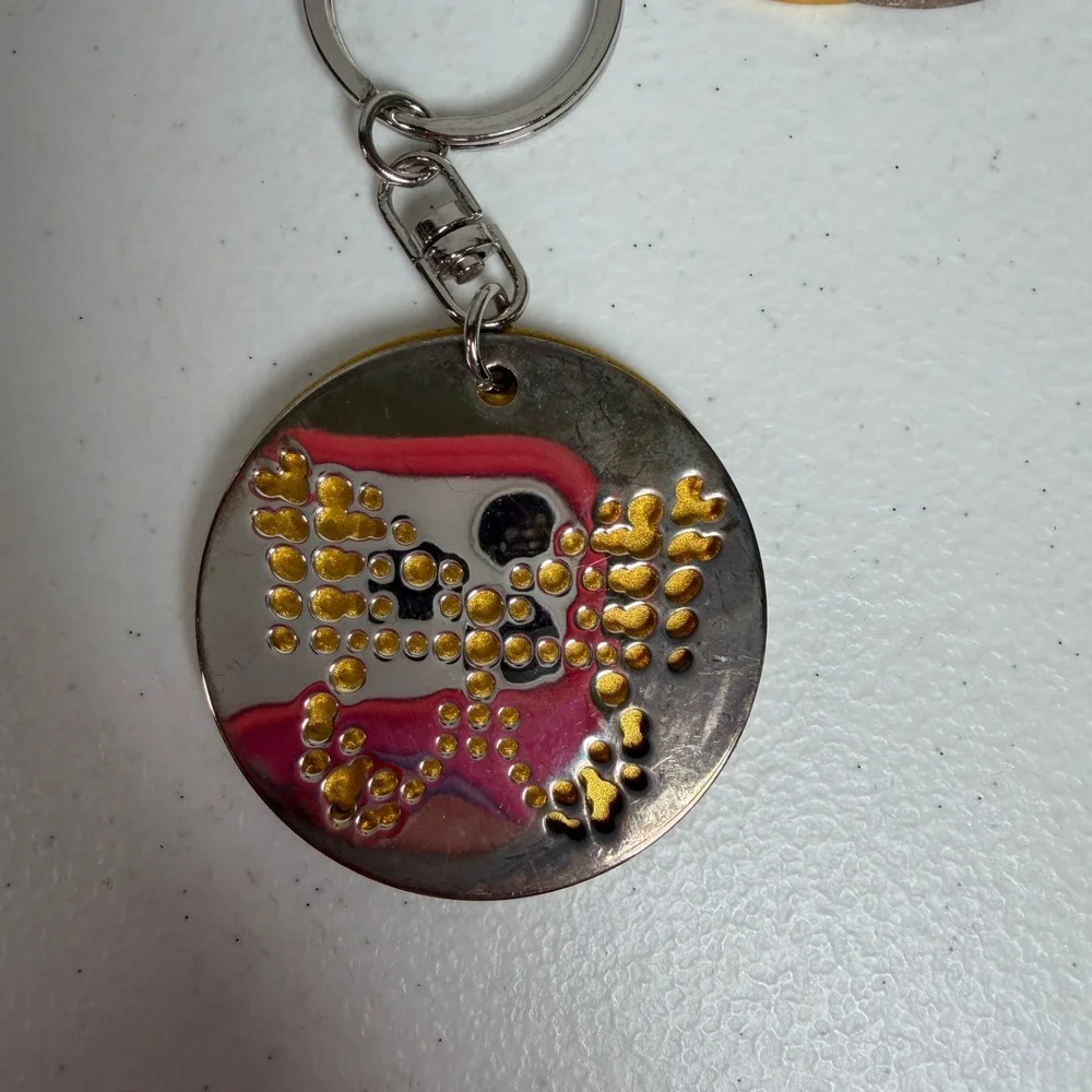 Neiman Marcus Keychain Butterfly Next 100 Years Double Disc Metallic Lot 3 Set